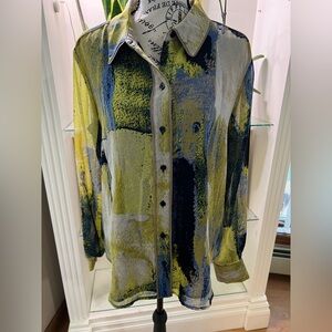 DKNY Women’s  Multicolor Abstract Blouse